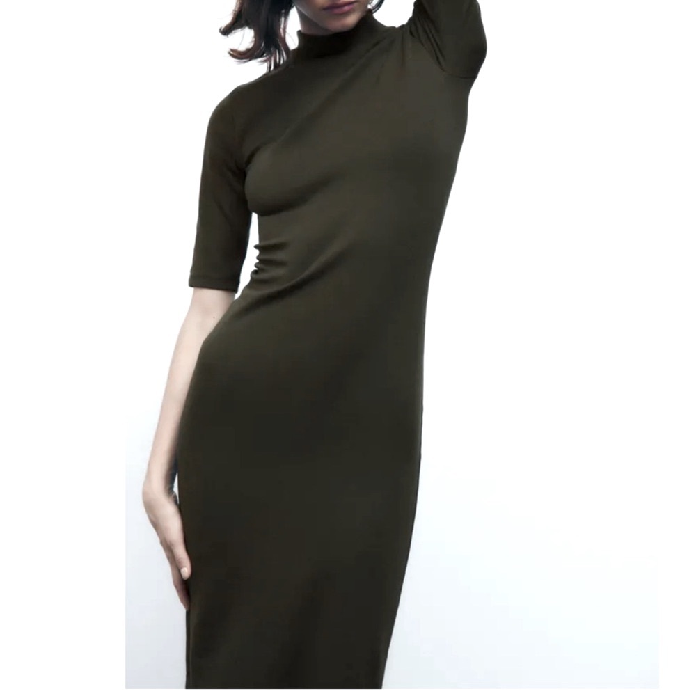 XS ZARA mock neck Bodycon dress